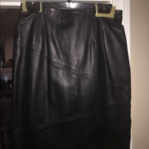 Brand New Black Leather Skirt